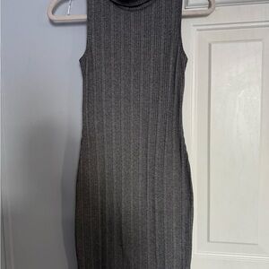 Nine West Charcoal Ribbed Midi Dress